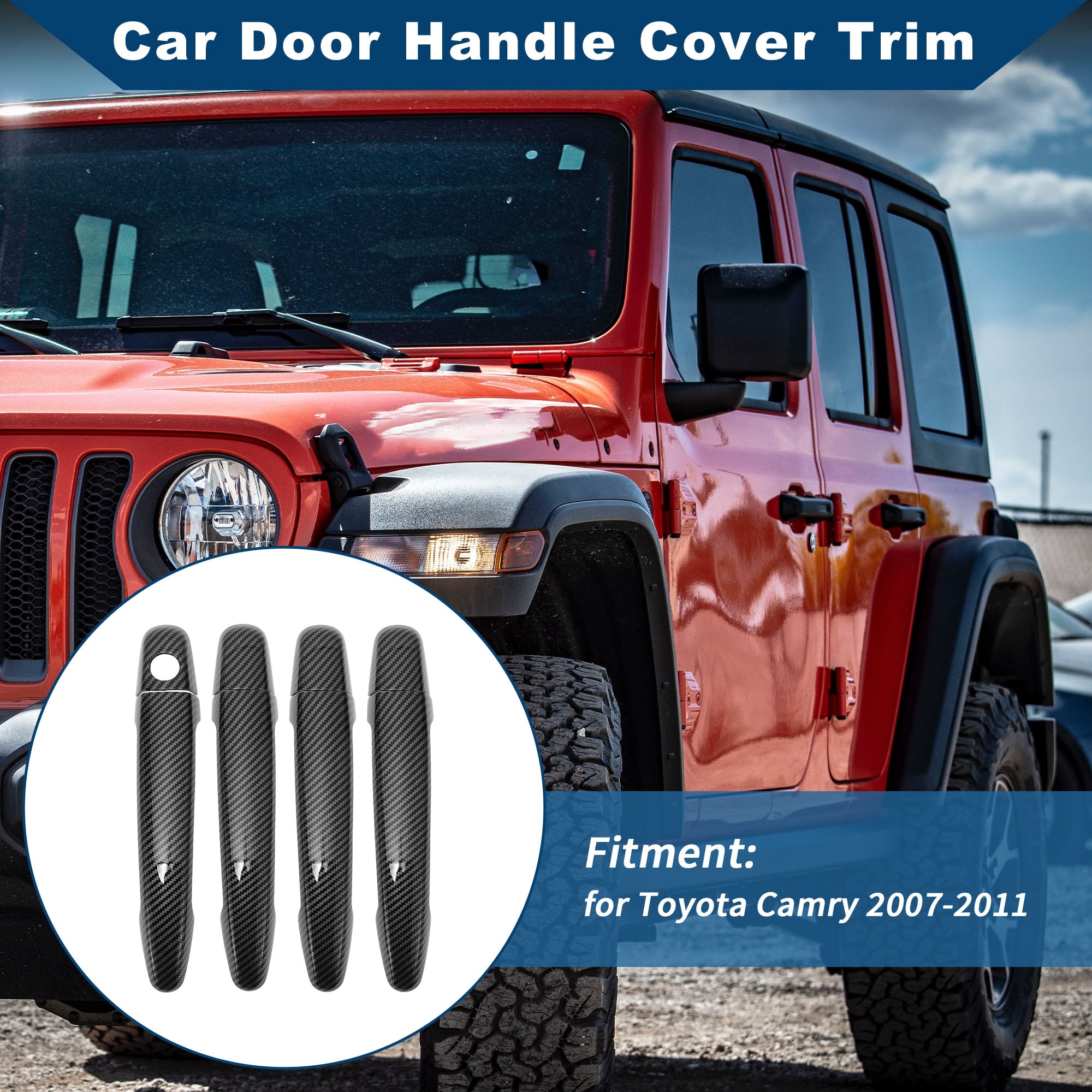 Unique Bargains Automotive Door Handle Cover Black for Toyota Camry 2007-2011