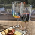 thumbnail image 4 of Rainbow Diamond Acrylic Wine Glasses Set of 4 16oz BPA Free Unbreakable Stemmed Wine Glasses Indoor Outdoor Use, 4 of 9