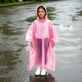 thumbnail image 6 of Mifsaly Kids Disposable Rain Poncho Boys Girls Oversized Waterproof Hooded Rain Coat Lightweight Hiking Outdoor Play Rain Jacket, 6 of 6