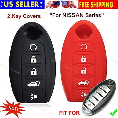 2 Silicone Case Protector Fob Smart Cover Holder for 5B Nissan Remote Entry Key