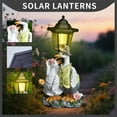 thumbnail image 2 of Solar Powered Garden Statue Outdoor Decorative Duck Couple Figurine with LED Lantern for Yard Patio Lawn Pathway Landscape Lighting, 2 of 5