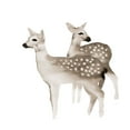 thumbnail image 2 of Atelier B Art Studio 20x20 Black Ornate Wood Framed with Double Matting Museum Art Print Titled - BLUE FAWNS, 2 of 4