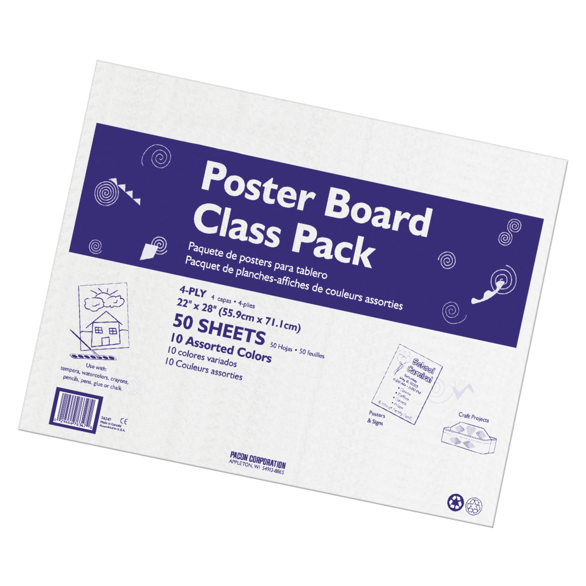 Pacon Poster Board Class Pack, 22