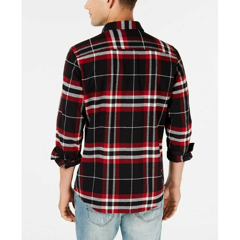American Rag Men's Plaid Flannel Shirts, Reddhalia, Small