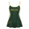 thumbnail image 1 of Generic American Street Casual Style Letter Printed Striped Splicing Sling Tennis Skirt Sexy Hot Girl Slim-Fit Pleated Short Skirt, 1 of 1