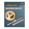 thumbnail image 1 of Kit de incrustaciones POWERTEC de latón macizo para enrutador Porter-Cable, 1 of 6