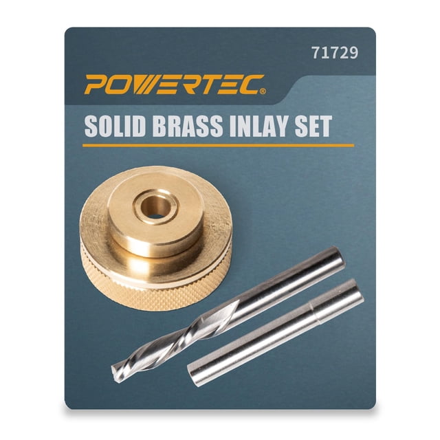 Kit de incrustaciones POWERTEC de latón macizo para enrutador Porter-Cable