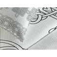 thumbnail image 4 of Ambesonne Irish Quilted Bedspread Set 3 Pcs, Indigenous Stencil Art, King Size, Black and White, 4 of 5