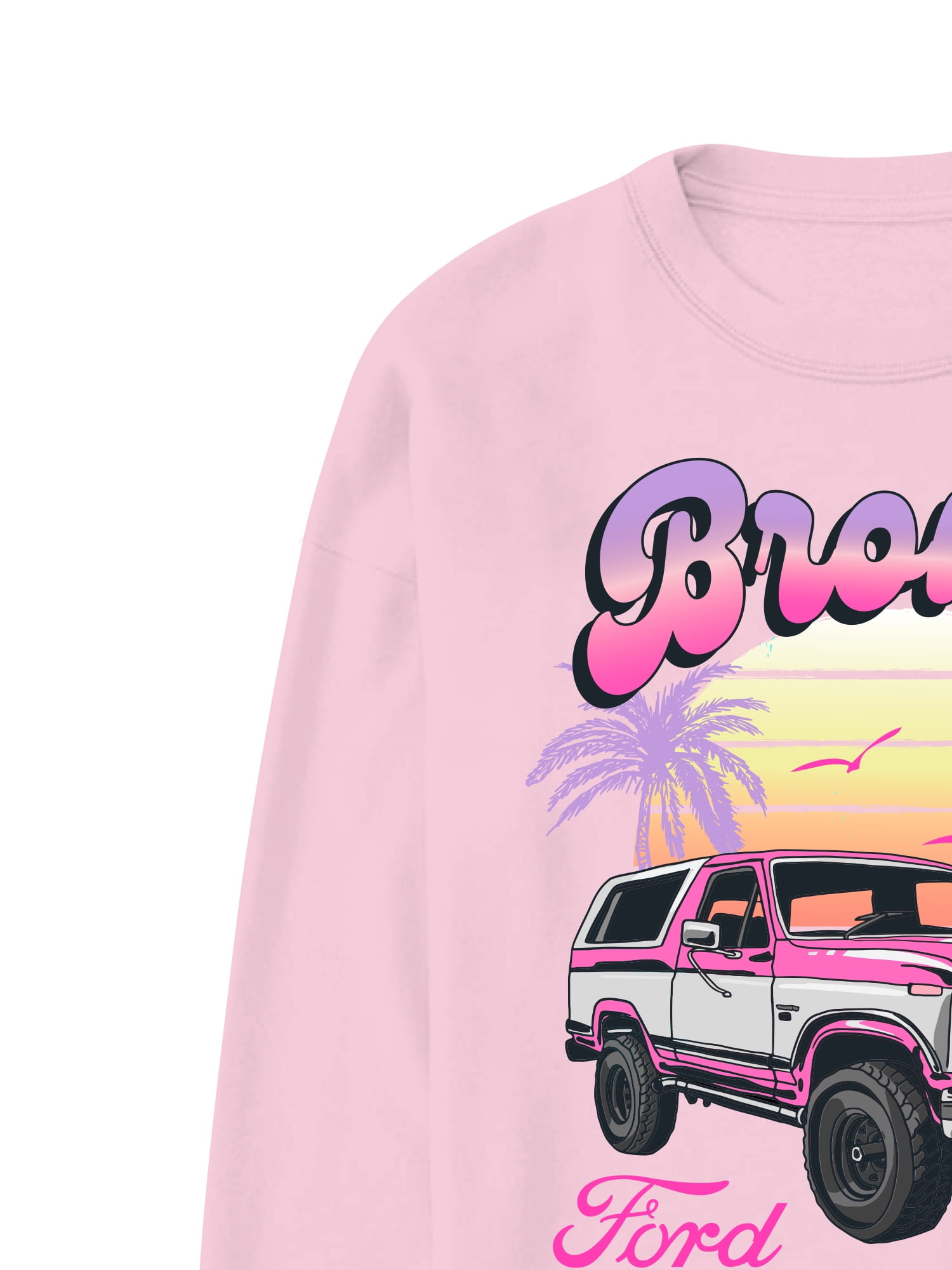 Bronco Sunset, Girls Apparel Graphic Long Sleeve Sweatshirt, Sizes 4-16