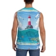 thumbnail image 4 of Daiia Lighthouse Sea Port Printed Men's Tank Tops,Casual Soft Sleeveless Gym Muscle Shirts Bodybuilding Tee-3X-Large, 4 of 8