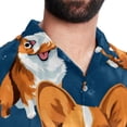 thumbnail image 5 of Corgi Dog Men's Short Sleeve Beach Shirts Hawaiian Button Down Casual Summer Printed Unisex Top, 5 of 6