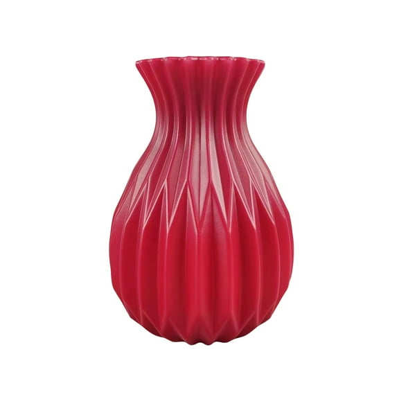 Garden Ornaments Patio Decorations Outdoor Hydroponic Imitation Ceramic Plastic Vase, Flower Arrangement Creative Decoration Vase Red