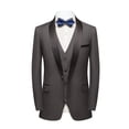 thumbnail image 2 of Beauty Emily Mens 3-Piece Suit Notched Lapel One Button Slim Fit Formal Jacket Vest Pants Set, 2 of 6