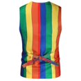 thumbnail image 3 of Mens Casual Rainbow Stripes Slim Vest, 3 of 5