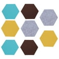 thumbnail image 1 of MasteelfCA 8 Pcs Panneau de Feutre Hexagonal Panneau Mural Auto-Adhésif Mémo, 1 of 7