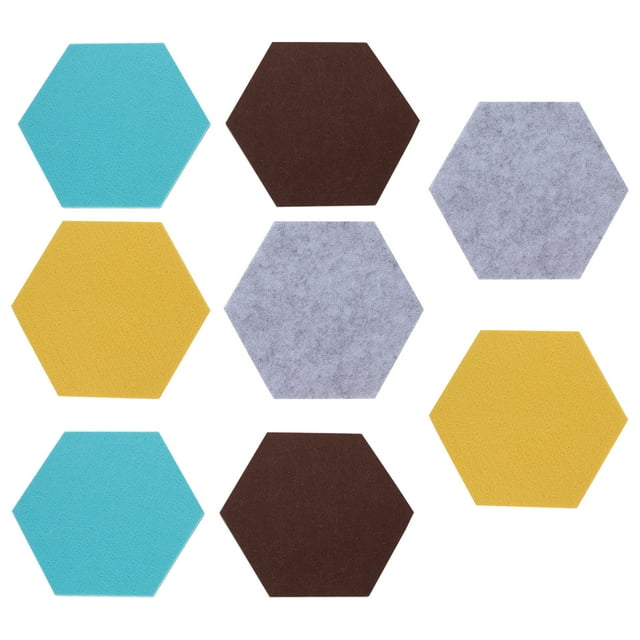 MasteelfCA 8 Pcs Panneau de Feutre Hexagonal Panneau Mural Auto-Adhésif Mémo