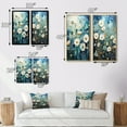 thumbnail image 4 of Designart "Blue Calm Gardens III" Abstract Botanicals Wall Art Set Of 2 - Blue Floral Canvas Set For Living Room Decor, 4 of 7