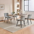 thumbnail image 3 of YOUNIKE Dining Chairs Set of 2 PU Leather Diamond Grid Upholstered Modern Dining Room Side Chair, Gray, 3 of 7