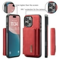 thumbnail image 4 of DG.MING 2 in 1 Detachable Back Cover Compatible with iPhone 16 Pro Max Wallet Case, with 8-Card Holder Leather Pocket Slim Phone Cases for iPhone 16 Pro Max 6.9",Red,For iPhone 16 Pro Max, 4 of 10