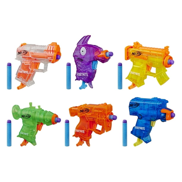 Nerf Fortnite Micro Ice Storm Collection 6 Blasters And 12 Official Nerf Elite Darts Walmart Com Walmart Com