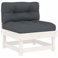 thumbnail image 2 of vidaXL Middle Sofas with Cushions 2 pcs White Solid Wood Pine, 2 of 5
