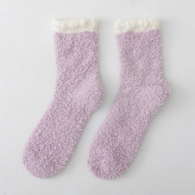 Fuzzy Socks For Women With Grips Plush Fuzzy Socks Sleep Cozy Socks Sleep Socks Winter Soft Fluffy Sock