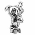 thumbnail image 1 of Sterling Silver 18" 1.2mm Box Chain 3D Jack Climbing A Beanstalk Pendant Necklace, 1 of 2