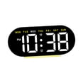 thumbnail image 3 of Reloj de alarma digital Descripción electrónica Reloj ajustable, exhibición de temperatura de la semana de fecha para dormitorio, dormitorio, cama, Luz amarilla, 3 of 8