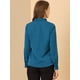 thumbnail image 5 of Blusa Elegante De Oficina De Trabajo Para Mujer, Camisa Plisada Con Cuello De Lazo Y Manga Larga Azul eléctrico L, 5 of 6