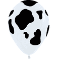 thumbnail image 2 of Globos Huellitas Manchas Vaca 10 pzs, Blanco/Negro, 2 of 4