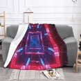 thumbnail image 2 of Sci-fi Neon Design Throw Blanket, Super Soft Anti-Pilling Flannel Bed Blankets, 80"x60", 2 of 8
