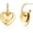style2, variant on Leander Women's Gold and Silver Heart Earrings, Two-Tone Heart-Shaped Earrings, 14K Gold Plated, Fashion Jewelry