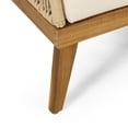 thumbnail image 6 of GDF Studio Acacia Wood and Rope Club Chairs with Cushions, Teak/Light Brown/Beige (Set of 2), 6 of 7