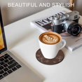 thumbnail image 6 of Brown Flowers Coasters Set of 4, Absorbent Coasters for Drinks, Pastoral Abstract Floral Minimalist Art Coaster for Desk Coffee Table Protection, Home Decor House Warming Gifts 4", 6 of 8