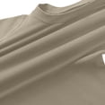 thumbnail image 7 of CPNG Girls and Boys 2 Piece Short Set Kids Summer Outfit Solid Color Short Sleeve T-shirt Elastic Waist Shorts Set(Khaki,18-24 Months), 7 of 7