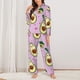 thumbnail image 2 of Fotbe Different Avocados Conjunto de Pijama de Manga Larga para Mujer con Estampado, Ropa de Dormir de 2 Piezas, Conjunto de Casa Suave y Cómodo con Bolsillos-Medium, 2 of 7