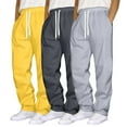 thumbnail image 2 of SLdy 3 Pcs Men's Performance Workout Joggers High-Intensity Training Cycling Marathon Sports Athleticwear, Yellow L, 2 of 8