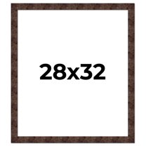 28x32 Frame Brown Burl Real Wood Picture Frame Width 1.625 Inches | Interior Frame Depth 0.5 Inches