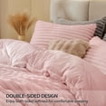 thumbnail image 4 of Juego de edredón BEDELITE Fleece Queen con 2 fundas de almohada, color rosa, 4 of 9