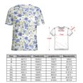 thumbnail image 2 of Floral Colorful Flower Women's Short Sleeve T-Shirt Crew Neck Casual Summer Trendy Loose Fit Tops, 2 of 6