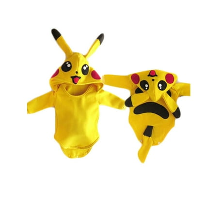 Toddler Baby Girl Boy Pokemon Pikachu Rompers Jumpsuit Outfits Cosplay Costume