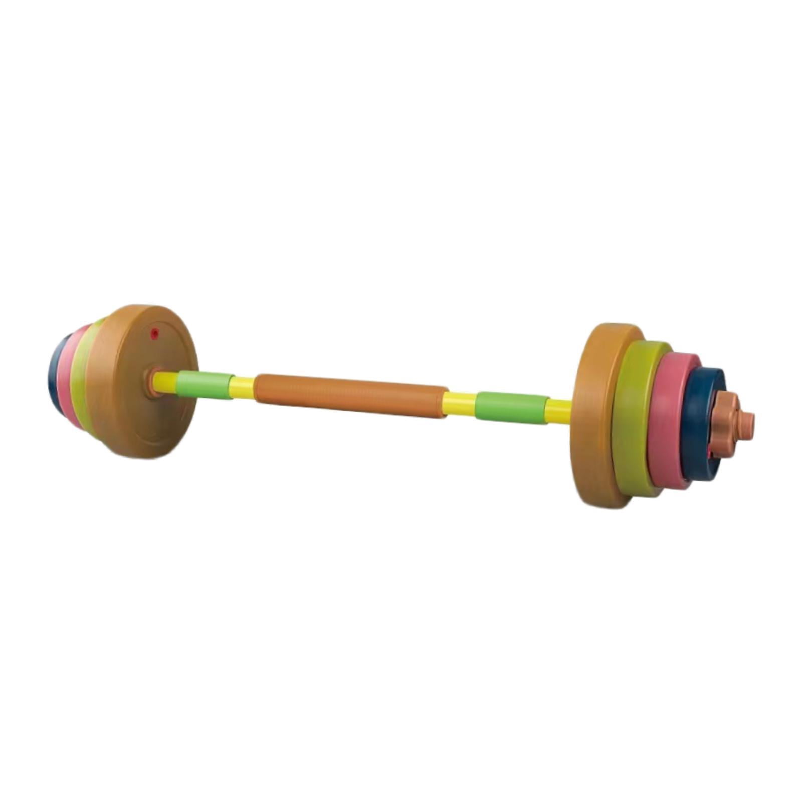 JWQFBC Kids Dumbbell Barbell Toy Adjustable Weight Powerlifting for Ages 3+ Educational Morandi Color