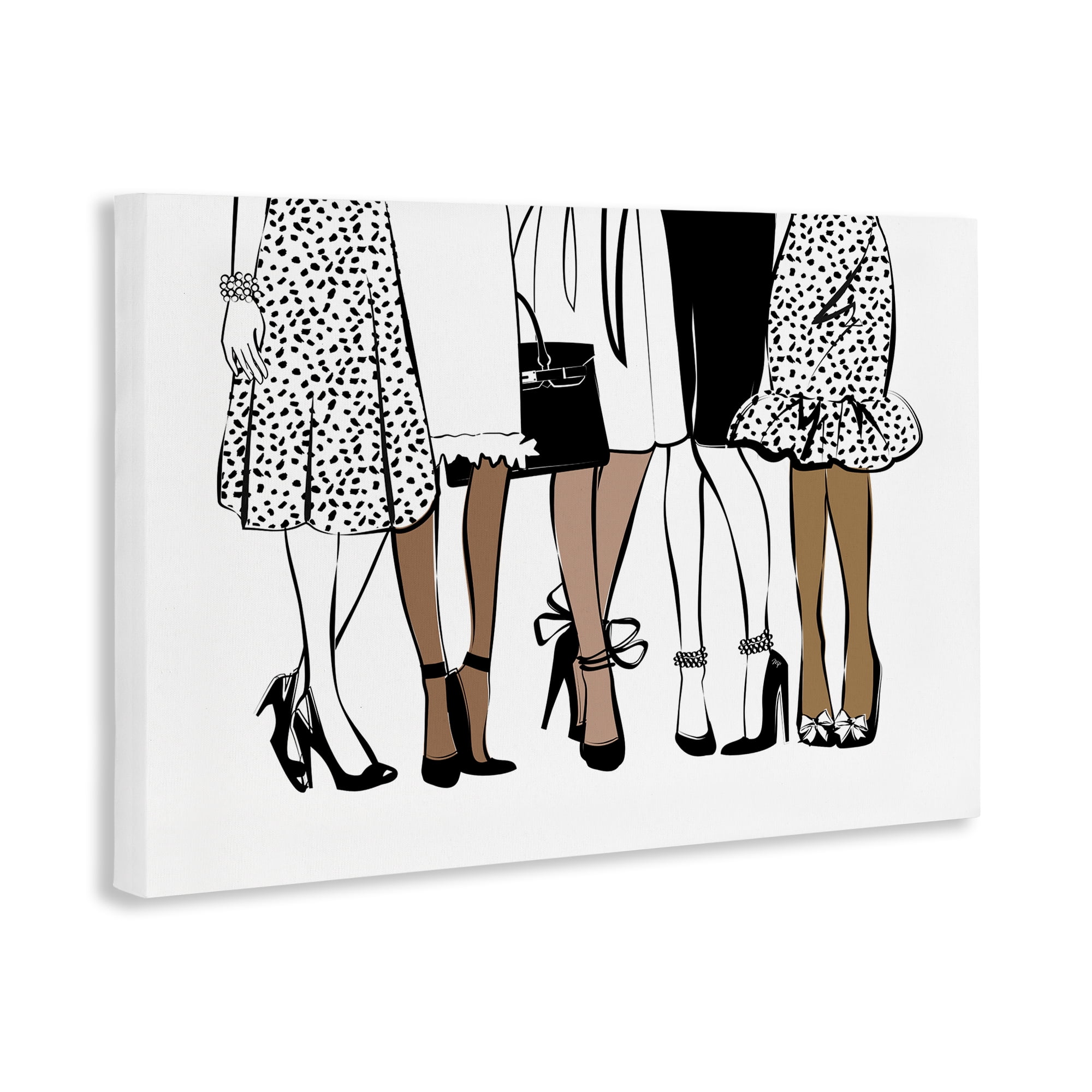 Stupell Industries Trendy Fashion Girlfriends People Painting Wrapped Canvas Art Print Wall Art, 30 x 20