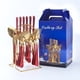 thumbnail image 5 of Juego de cubiertos Bearachild Acero inoxidable 24 piezas vajilla diaria resistente oro rojo, 5 of 6