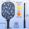 thumbnail image 3 of Pickleball Paddles Set Of 1, Fiberglass Surface, Camouflage Print, 1 Paddle, 2 Balls & Bag, 3 of 5