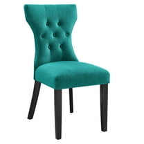 Side Dining Chair, Teal Blue, Fabric, Kitchen Cafe Bistro Hospitality Restaurant, Modern Contemporary HB32571
