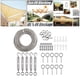 thumbnail image 1 of de para de solar rectangular triangular, incluye cables de Metal de material acero inoxidable con revestimiento de de 98FT shamjiam herrajes para velas de sombra, 1 of 8