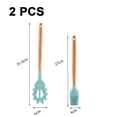 thumbnail image 2 of Utensilios de cocina de 2 piezas, juego de utensilios de cocina de silicona con mango de madera, utensilios de cocina antiadherentes resistentes al calor, 2 of 5