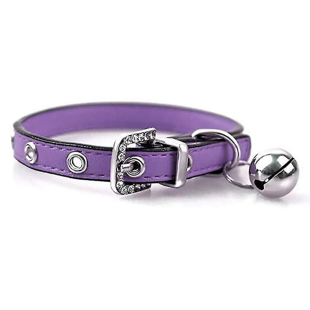 Collar para mascotas de cuero PU con joyería con clip para mascotas pequeñas