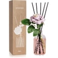 thumbnail image 1 of 6.7 oz Rose Reed Diffusers with 5 Black Fiber Sticks Artificial Flower Leaf, 200 ml Scent Diffuser for Home Bathroom Decor, Long Lasting up to 50 Days, 1 of 6